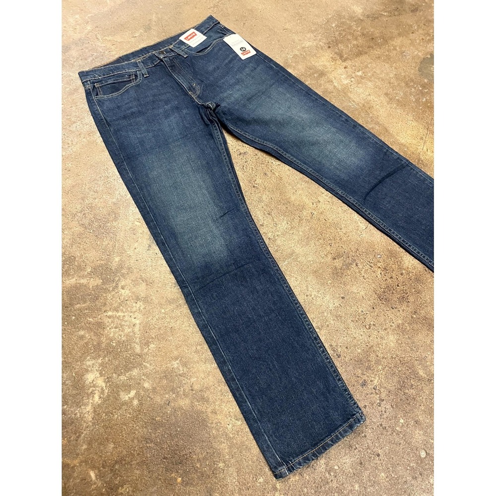 Levi's 511 Straight Leg Jeans Mens 34x32 Blue Denim Dark Wash Cotton Stretch - Picture 2 of 16